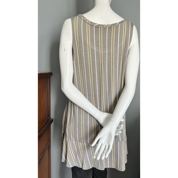 LOGO layers : striped tank with flounce at hem - Picture 5 of 11